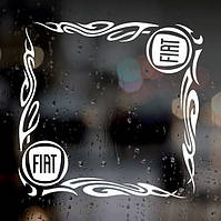 Наклейки куточки на скло авто — Fiat, 2 шт.