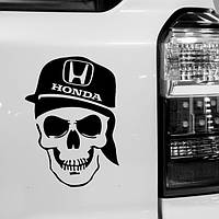 Наклейка на автомобіль — Honda Череп