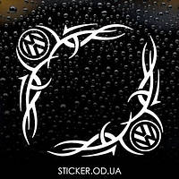 Наклейки куточки на склі Volkswagen 2 шт.