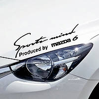 Вінілова наклейка на капот Mazda 6 Sports Mind