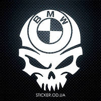 Вінілова наклейка на автомобіль — Череп BMW