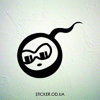 Наклейка на авто Cперматозоїд