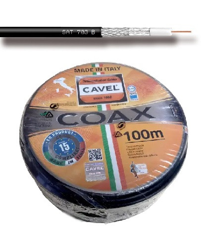 Кабель коаксіальний CAVEL SAT 703B, 75 Ом, 3 ГГц, Італія, оригінал, 100 м
