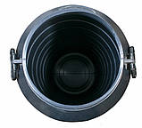 Бочка 100 л пластикова чорна технічна ємність для води, бідон із широкою горловиною для зберігання, фото 4