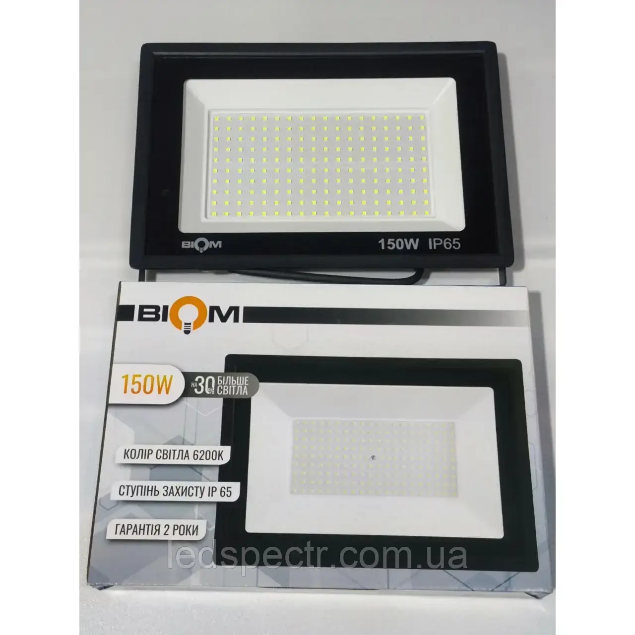 Світлодіодний прожектор BIOM 150W S6-SMD-100-Slim 6200К 220V IP65