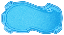 Композитний басейн Мічіган Розмір: 9,80 х 4,90 х 1,10 - 1,80 м