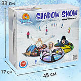 Тюбінг для катання 100 см "Новий рік" (Оксфорд, ПВХ) — надувні санки ватрушка для снігу та гірки, зимові тюбін, фото 8