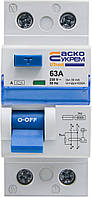 Пристрій захисного відключення  UTrust 1P+N 63А 30mА А