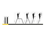 Алюмінієва драбина трансформер шарнірна Basic 4х3 чотирисекційна універсальна драбина для дому, фото 2