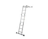 Алюмінієва драбина трансформер шарнірна Basic 4х3 чотирисекційна універсальна драбина для дому, фото 4