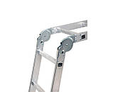 Алюмінієва драбина трансформер шарнірна Basic 4х3 чотирисекційна універсальна драбина для дому, фото 9