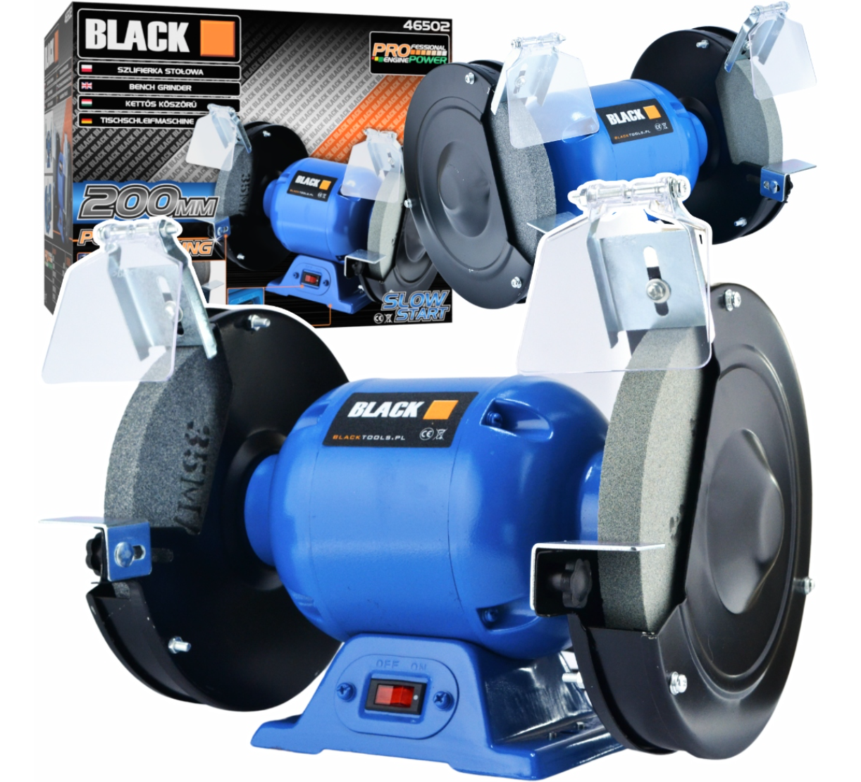 Верстат точильний 1700 Вт 200 мм Black 46502