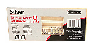 Набір фрез форстера по дереву Silver S10470 6-54 мм 16 шт, фото 3