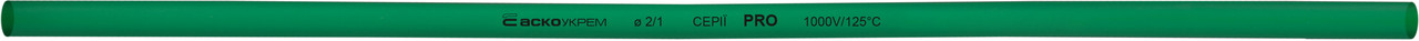 Термоусаджувальна трубка 2,0/1,0 шт. (1м) зелена серії PRO