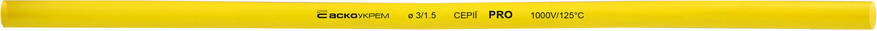Термоусаджувальна трубка 3,0/1,5 шт. (1м) жовта серії PRO, фото 1