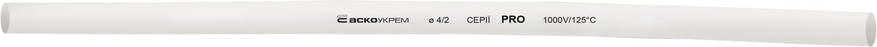 Термоусаджувальна трубка 4,0/2,0 шт. (1м) біла серії PRO, фото 1