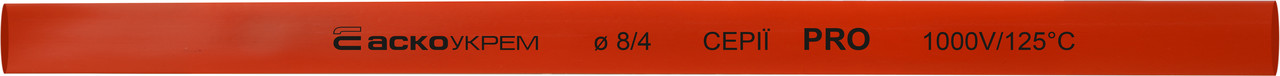 Термоусаджувальна трубка 8,0/4,0 шт. (1м) червона серії PRO