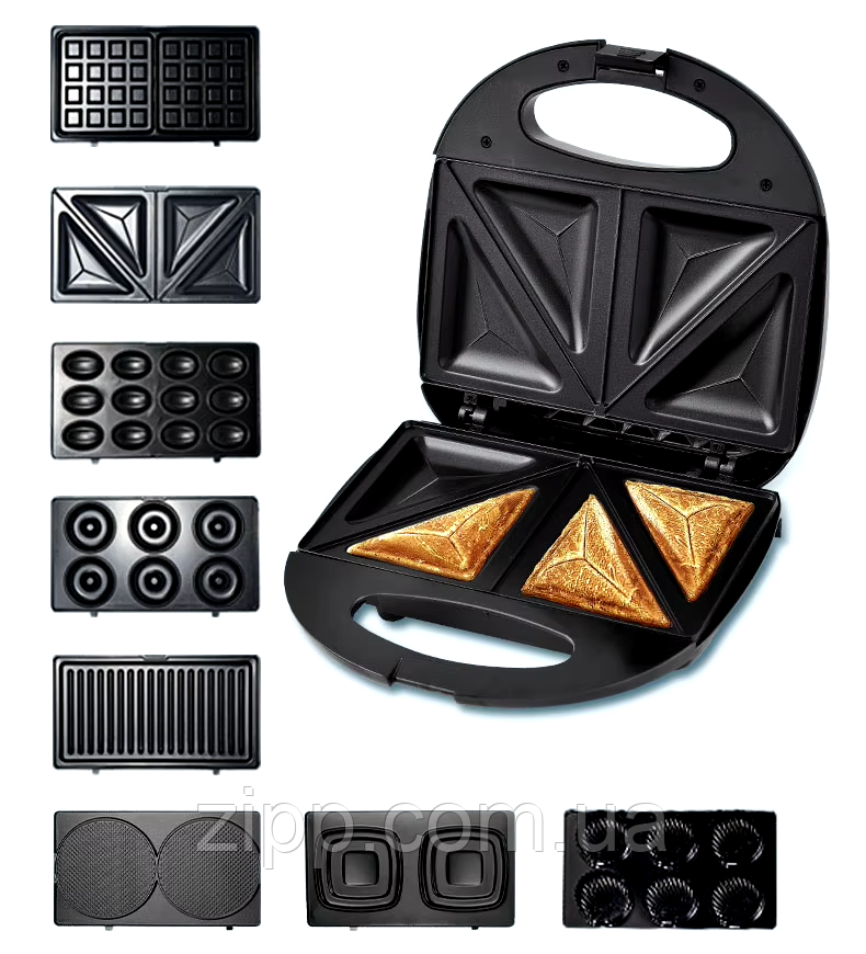 Мультимейкер зі знімними пластинами Sokany SK-BBQ-140 8в1, фото 1