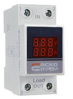 Вольтметр-амперметр модульний цифровий однофазний  VAMD-1  (AC 50-500 V; 1-63 A)