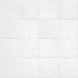 3Д панелі Біле плетіння Квадрати ПВХ 3Д самоклеюча м'яка для стелі візерунки завитки 700*700*5 мм (185)