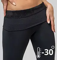 Безшовні лосини на хутрі, утеплені жіночі термолосини з хутром, зимові лосини з високою посадкою