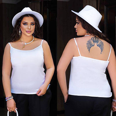 Шовкова жіноча майка великих розмірів