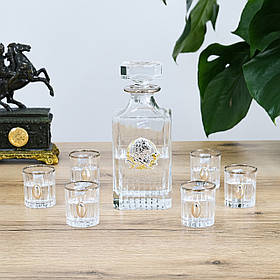 Набір горілчаний "Директорський" (графін та 6 чарок) платина, срібло, золото Гранд Презент GPB77DIR2PG