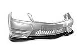Накладка на передний бампер DPT V2 (2011-2015, черный глянец) для Mercedes C-class W204, фото 6