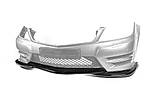 Накладка на передний бампер DPT V2 (2011-2015, черный глянец) для Mercedes C-class W204, фото 7