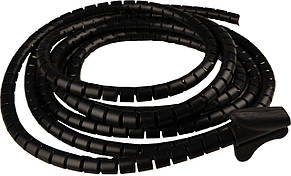 Гнучкий органайзер з кліпсою для кабелю чорний WCT-8 (3м)