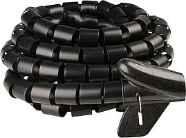 Гнучкий органайзер з кліпсою для кабелю чорний WCT-28 (3м)