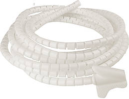 Гнучкий органайзер з кліпсою для кабелю білий WCT-12 (3м)