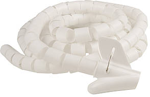 Гнучкий органайзер з кліпсою для кабелю білий WCT-22 (3м)