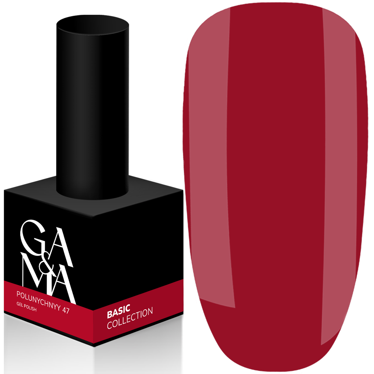 Гель-лак GaMa Basic collection №047 polunychnyy, 10 мл полуничний