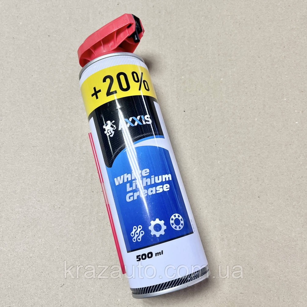 Мастильно-спрей біле літієве (носик) +20 500ml пр-во AXXIS G-2014C-500, фото 1