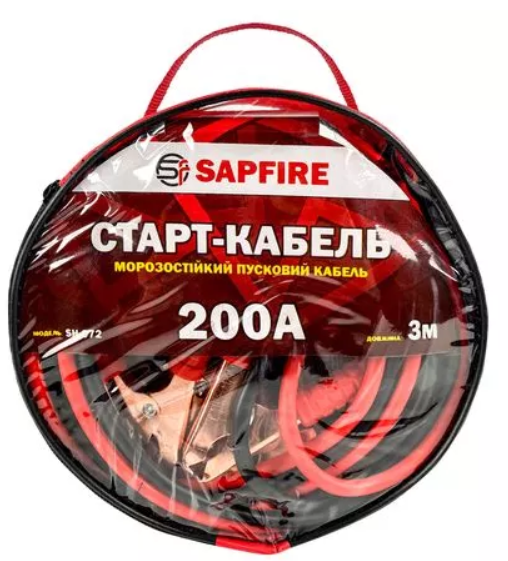 Старт-кабель 200 А 3 м SH-072 Sapfire