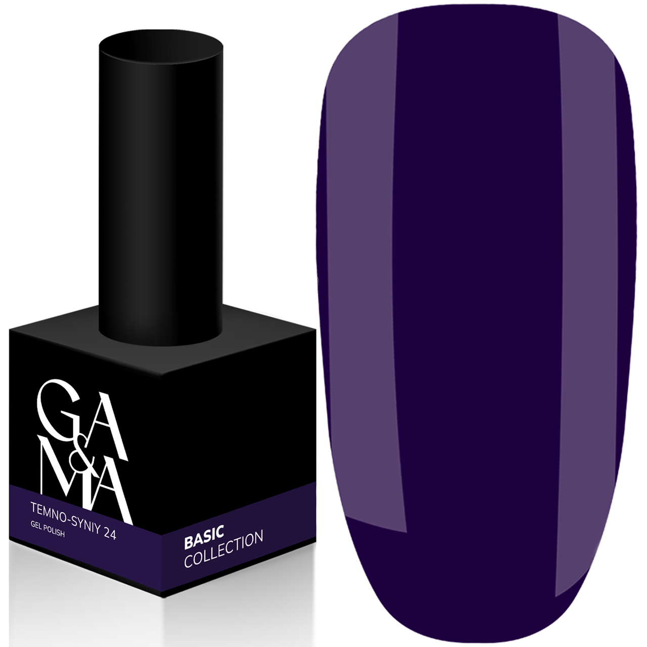 Гель-лак GaMa Basic collection №024 temno-syniy, 10 мл темно-синій