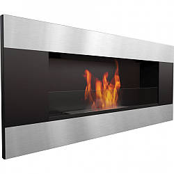 Біокамін Kratki DELTA 2 чорний HORIZONTAL зі склом і із сертифікатом TUV