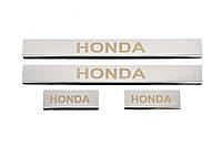 Накладки на пороги Carmos (4 шт, нержавейка) для Honda CRV 2007-2011 гг