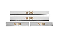 Накладки на пороги Carmos (4 шт, нержавейка) для Volvo S90/V90 2016- гг