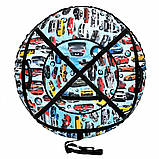 Тюбінг санки ватрушка 100 см "БМВ" для зимового катання, надувні санки для снігу та гірки з Оксфорда та ПВХ, фото 2