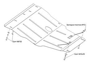 Захист двигуна,КПП Nissan NV200 (2009-)(захист двигуна Ніссан НВ 200) Автопристрій