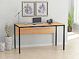 Письмовий стіл LD L-2p 120×65×75 см. Дуб Палена. Комп'ютерний стіл для дому та офісу, фото 5