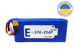 Акумуляторна збірка Li-Ion 2S4P Energy Life 19400 мАг LG 21700-M50L 12AWG XT60-Female - 1 шт.