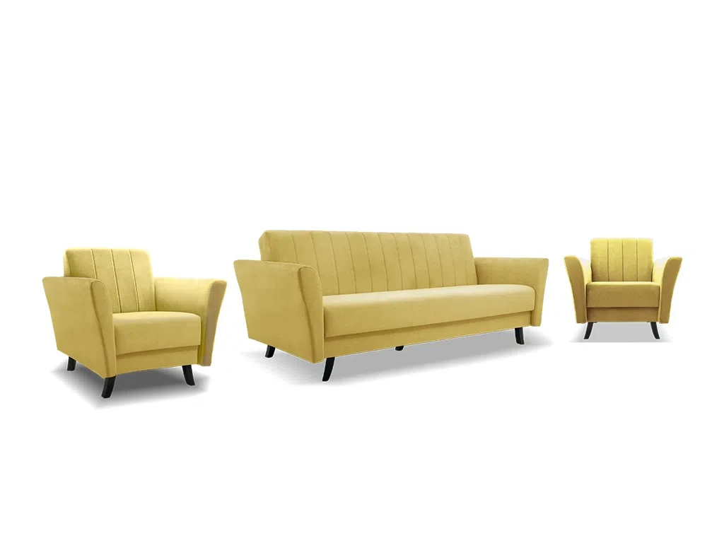 Комплект м'яких меблів Linea (жовтий), фото 1