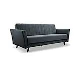 М'який розкладний прямий диван Linea (сірий темний), фото 2