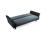 М'який розкладний прямий диван Linea (сірий темний), фото 4