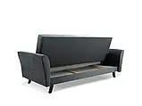 М'який розкладний прямий диван Linea (сірий темний), фото 5