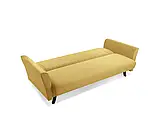 М'який розкладний прямий диван Linea (жовтий), фото 4