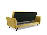 М'який розкладний прямий диван Linea (жовтий), фото 5